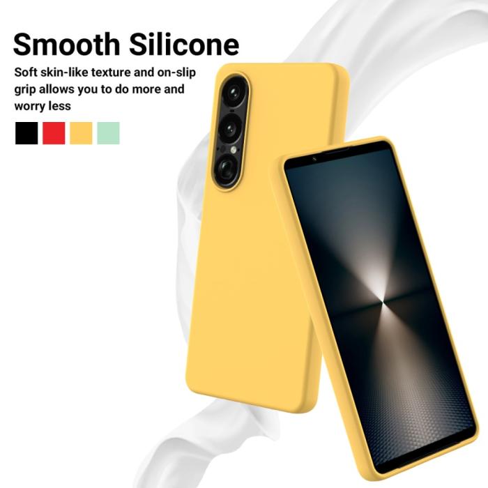Bild 3, Sony Xperia 1 VII Skal Liquid Silikon Gul