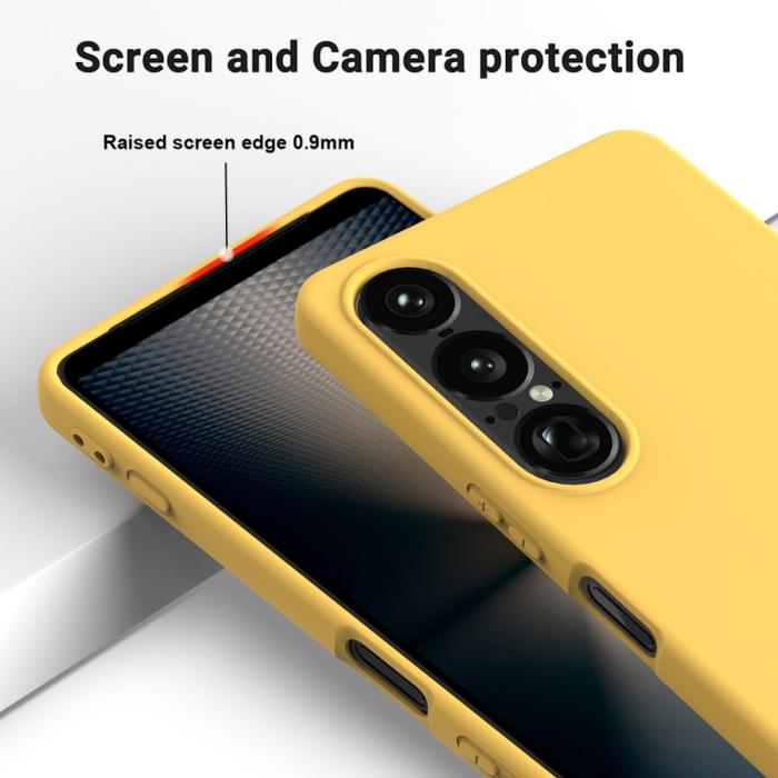 Bild 4, Sony Xperia 1 VII Skal Liquid Silikon Gul