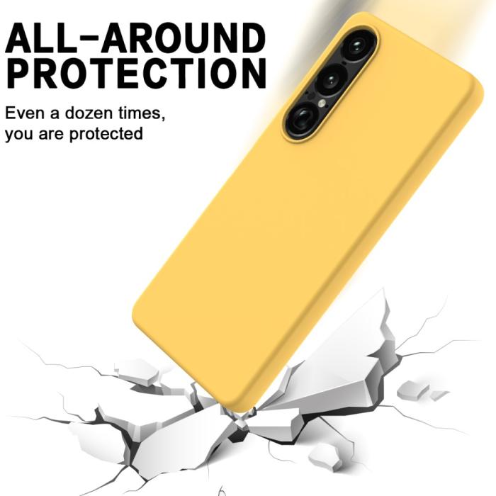 Bild 5, Sony Xperia 1 VII Skal Liquid Silikon Gul