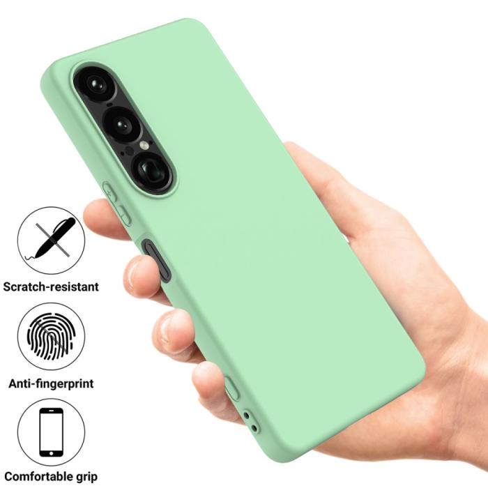 Bild 2, Sony Xperia 1 VII Skal Liquid Silikon Grön