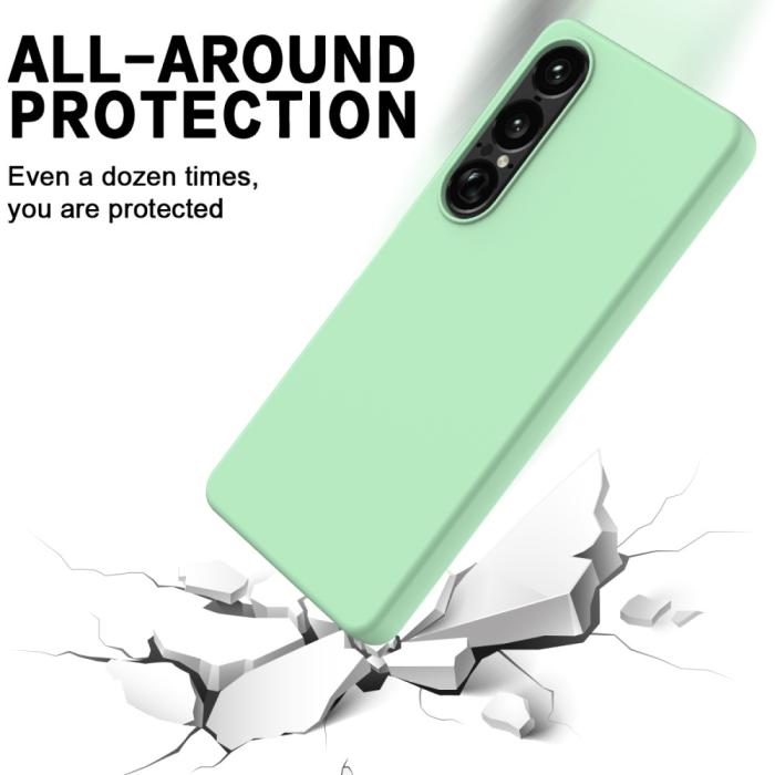 Bild 5, Sony Xperia 1 VII Skal Liquid Silikon Grön