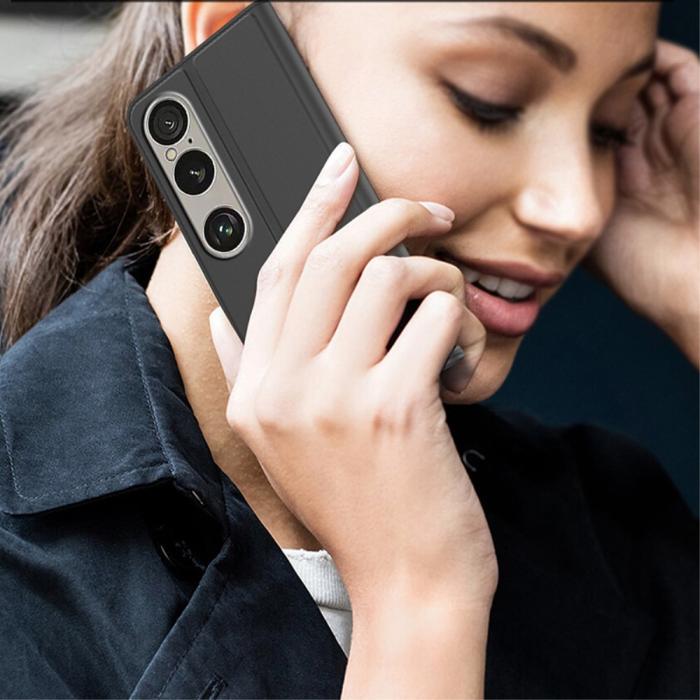 Bild 6, Sony Xperia 1 VII Fodral Flip Läder Svart