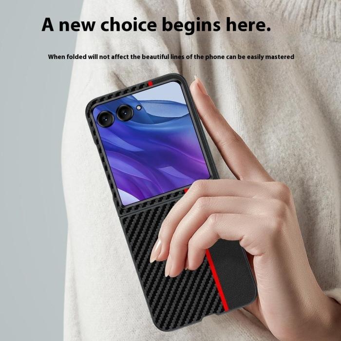 Bild 2, Motorola Razr 60 Ultra Skal Kolfiber Textur Svart