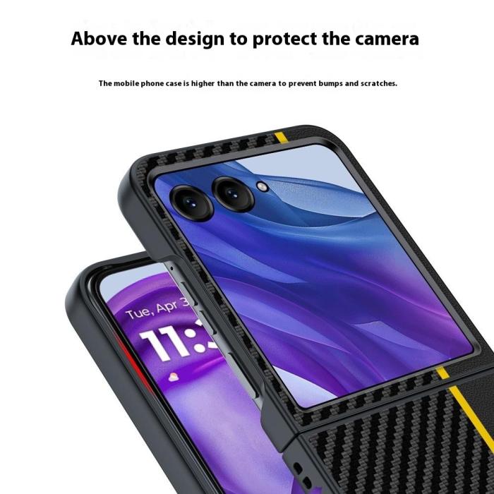 Bild 6, Motorola Razr 60 Ultra Skal Kolfiber Textur Svart