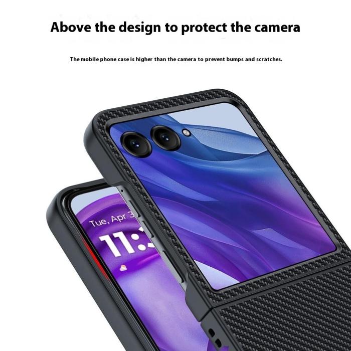 Bild 6, Motorola Razr 60 Ultra Skal Kolfiber Textur Svart