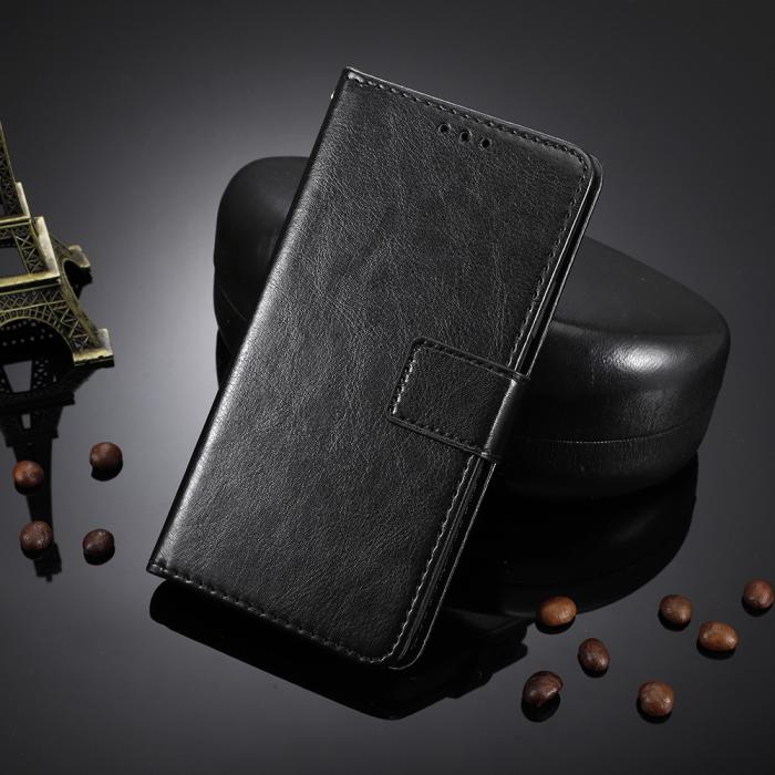 Bild 2, Sony Xperia 1 VII Fodral Crazy Horse Läder Svart