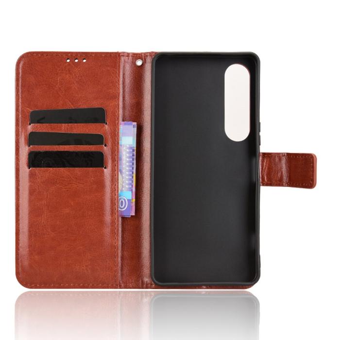 Bild 4, Sony Xperia 1 VII Fodral Crazy Horse Läder Brun