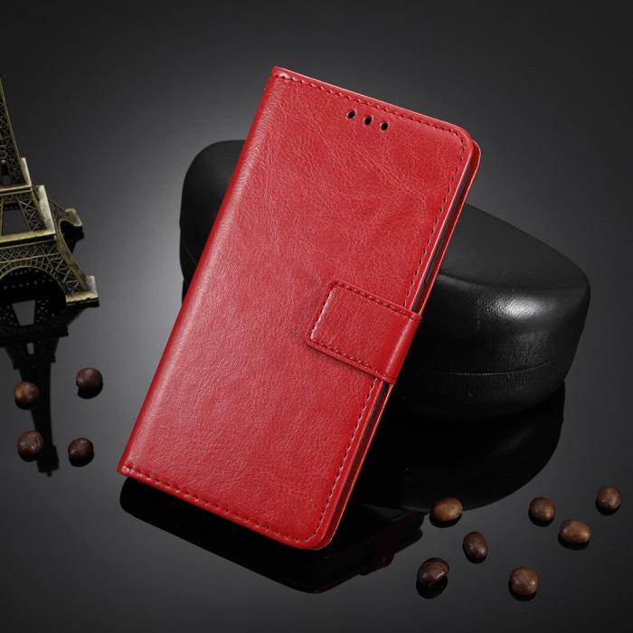 Bild 2, Sony Xperia 1 VII Fodral Crazy Horse Läder Röd