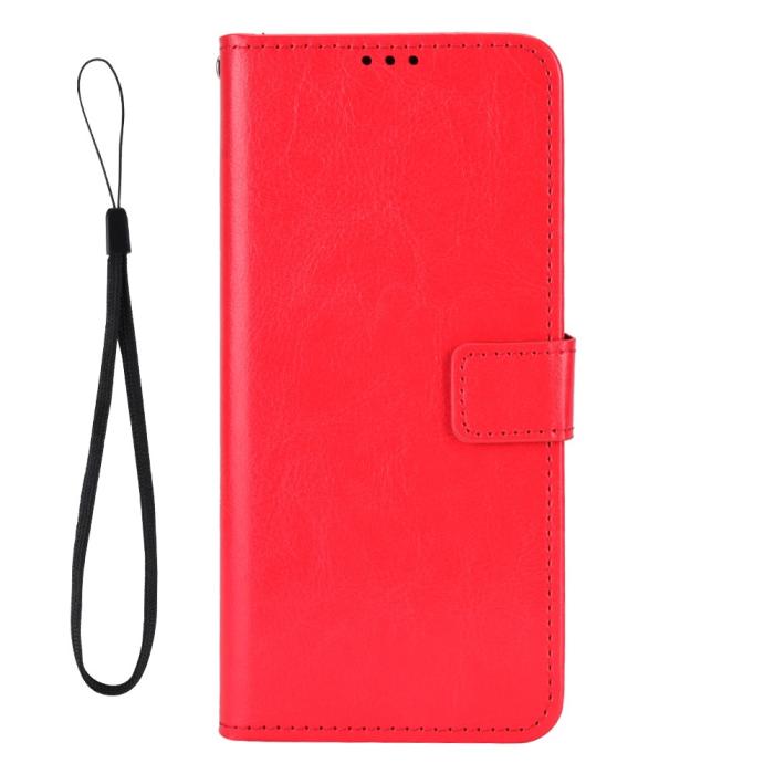 Bild 3, Sony Xperia 1 VII Fodral Crazy Horse Läder Röd
