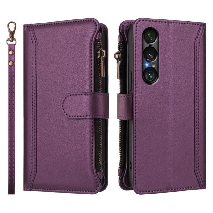 Bild 3, Sony Xperia 1 VII Fodral Multifunktionellt Läder Lila