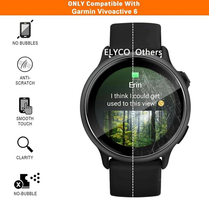 Bild 2, Garmin Vivoactive 6 3-PACK Skärmskydd TPU