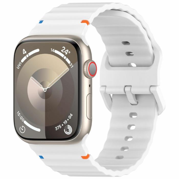 Bild 2, Apple Watch 42/44/45/46/49 mm Armband Silikon Wave Vit