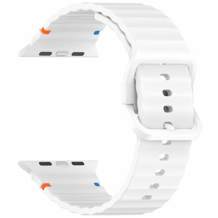 Bild 3, Apple Watch 42/44/45/46/49 mm Armband Silikon Wave Vit