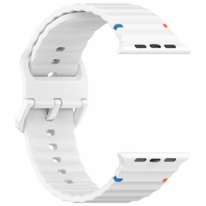 Bild 4, Apple Watch 42/44/45/46/49 mm Armband Silikon Wave Vit