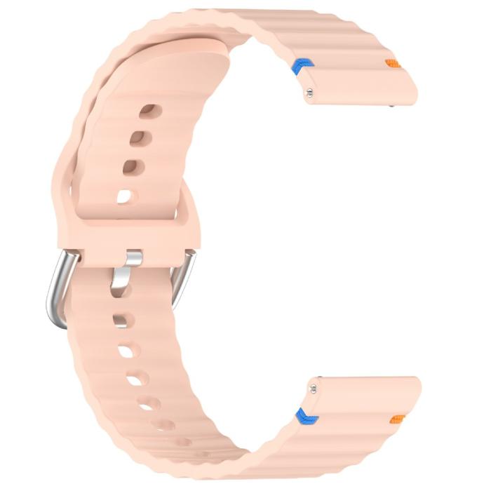 Bild 3, Klockarmband 22 mm Silikon Wave Design Rosa