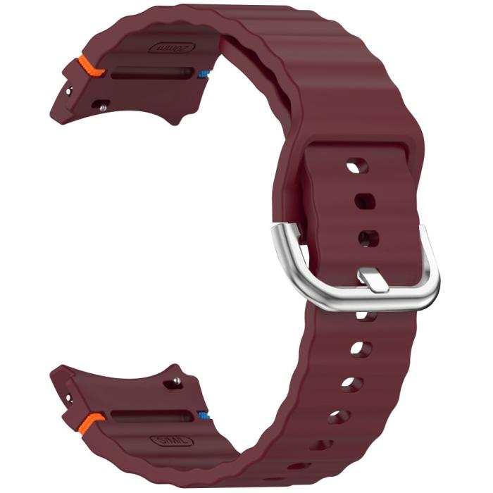Bild 2, Galaxy Watch 5/5 Pro/6/7/FE Armband Silikon Wave Design