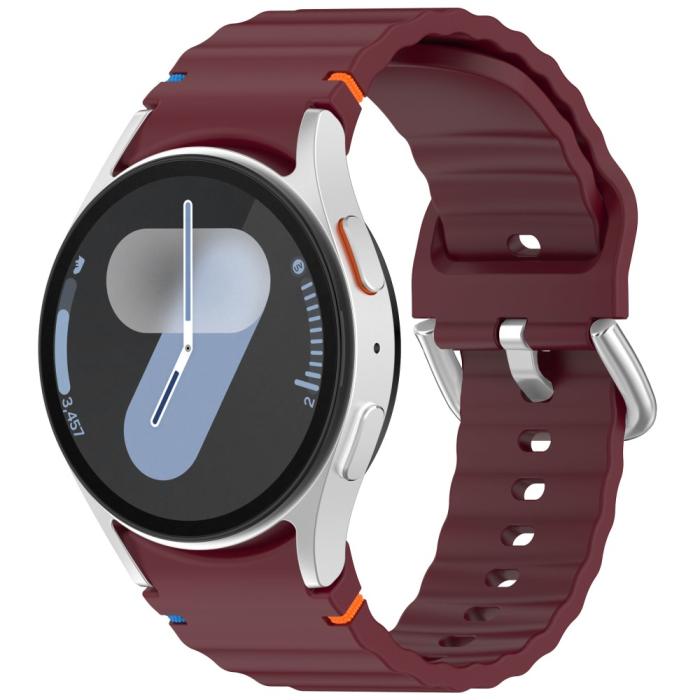 Bild 4, Galaxy Watch 5/5 Pro/6/7/FE Armband Silikon Wave Design