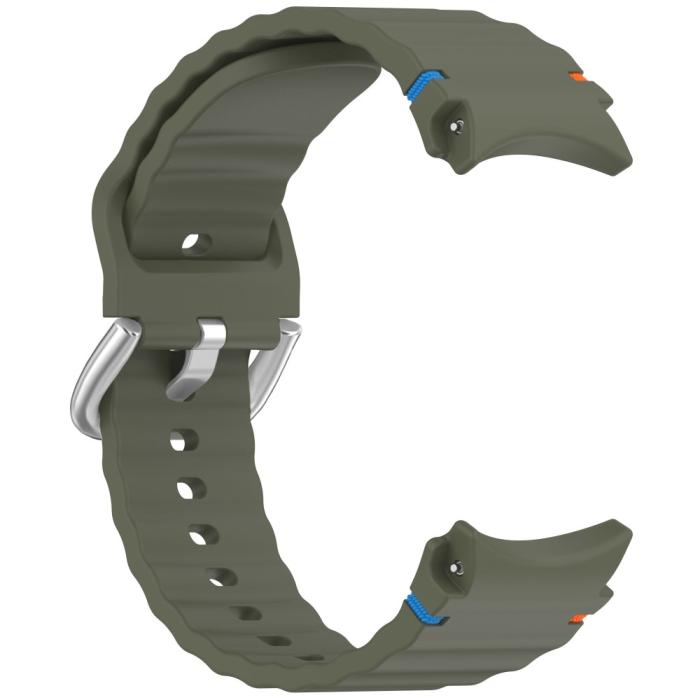 Bild 3, Galaxy Watch 5/5 Pro/6/7/FE Armband Silikon Wave Design