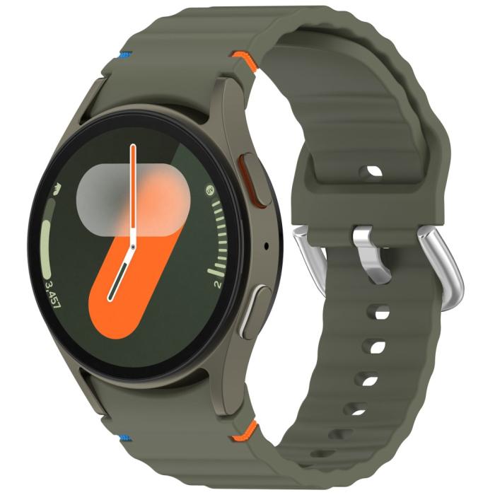 Bild 4, Galaxy Watch 5/5 Pro/6/7/FE Armband Silikon Wave Design