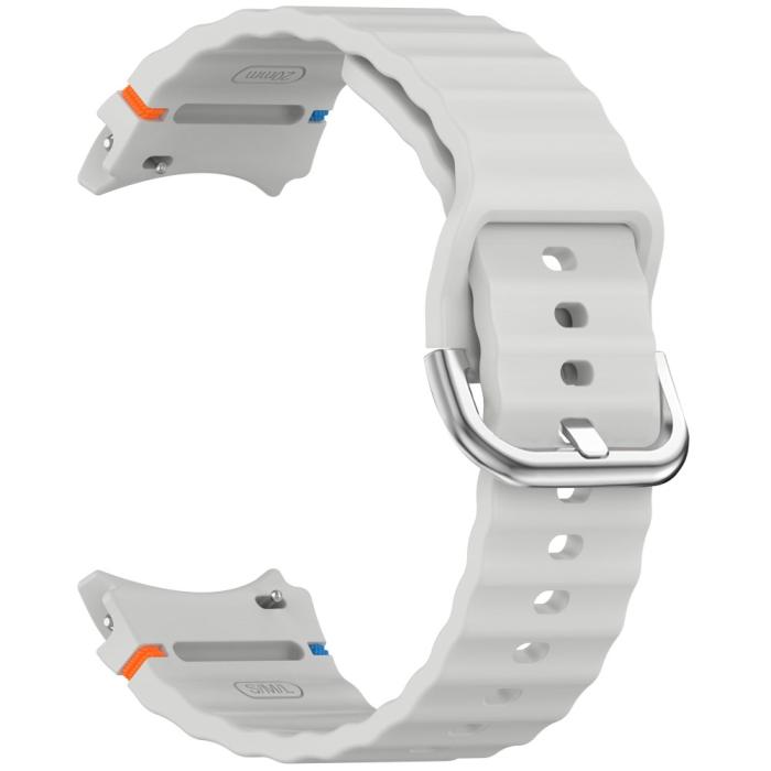 Bild 2, Galaxy Watch 5/5 Pro/6/7/FE Armband Silikon Wave Design