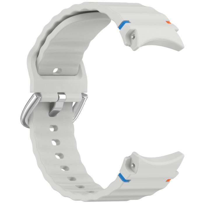 Bild 3, Galaxy Watch 5/5 Pro/6/7/FE Armband Silikon Wave Design