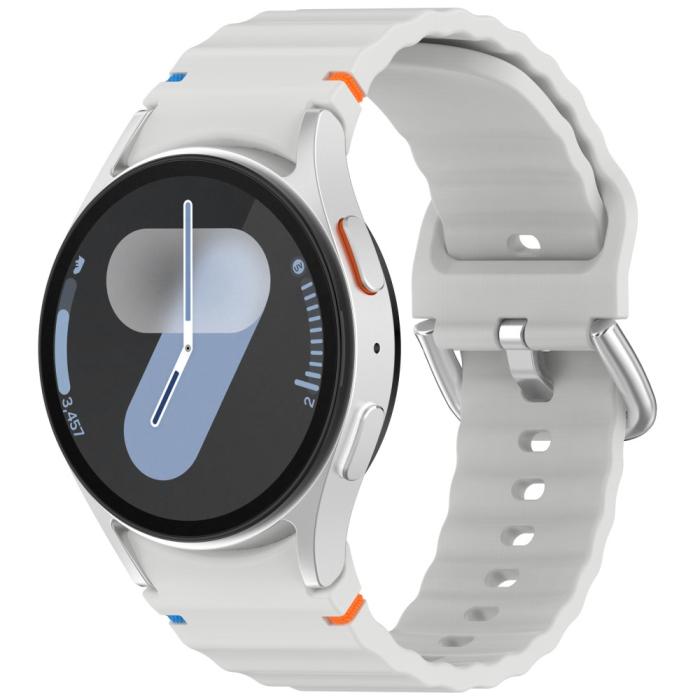 Bild 4, Galaxy Watch 5/5 Pro/6/7/FE Armband Silikon Wave Design