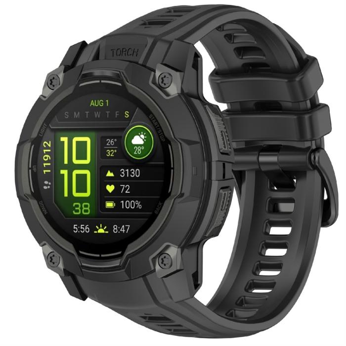 Bild 2, Garmin Instinct 3 45 mm Klockarmband Silikon Svart
