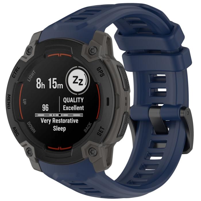 Bild 5, Garmin Instinct E 45 mm Klockarmband Silikon Mörk Blå