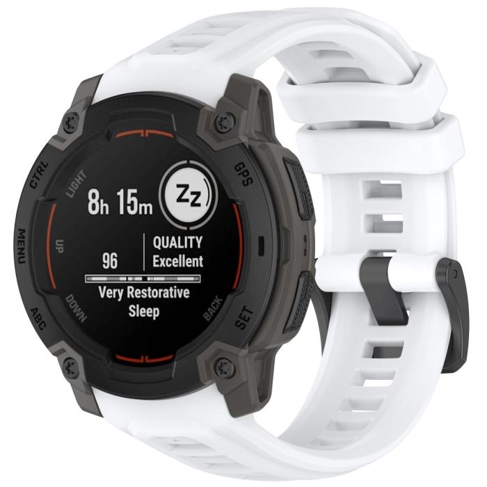 Bild 5, Garmin Instinct E 45 mm Klockarmband Silikon Vit