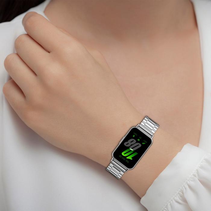 Bild 6, Samsung Galaxy Watch Fit 3 Klockarmband Rostfritt Stål Svart