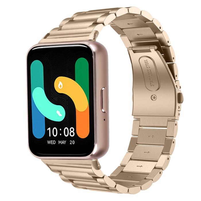 Bild 4, Samsung Galaxy Watch Fit 3 Armband Rostfritt Stål Guld