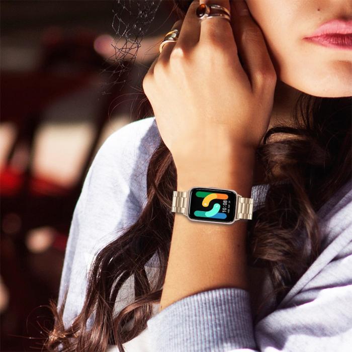 Bild 5, Samsung Galaxy Watch Fit 3 Armband Rostfritt Stål Guld