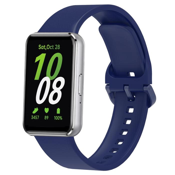 Bild 2, Samsung Galaxy Watch Fit 3 Skal / Armband Silikon Blå