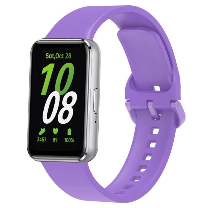 Bild 2, Samsung Galaxy Watch Fit 3 Skal / Armband Silikon Lila