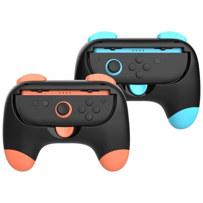 Bild 2, DOBE 2 st Nintendo Switch 2 Joy-Con Grip Röd / Blå