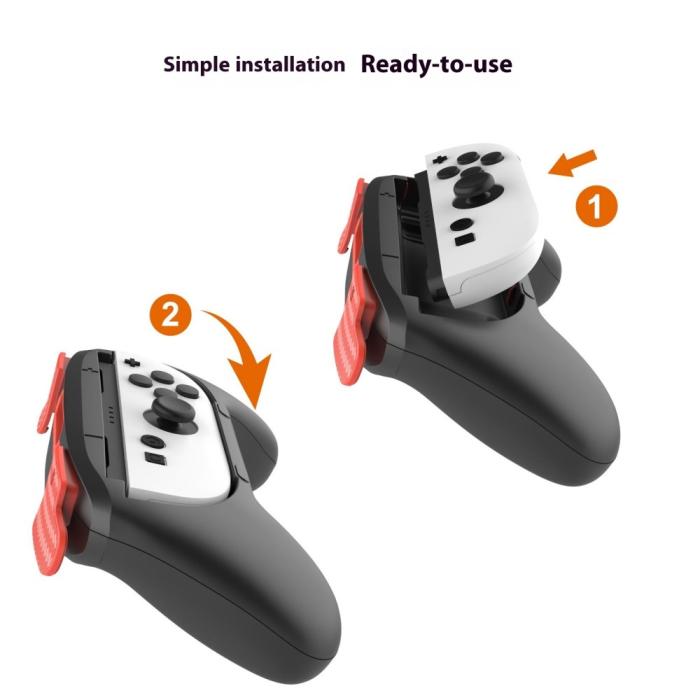 Bild 2, PGTECH 2 st Nintendo Switch 2 Joy-Con Grip Svart