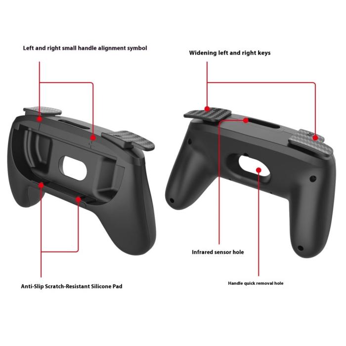 Bild 4, PGTECH 2 st Nintendo Switch 2 Joy-Con Grip Svart