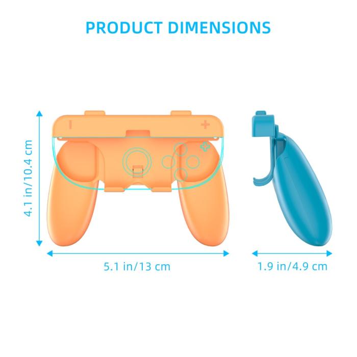 Bild 5, JYS 2 st Nintendo Switch 2 Joy-Con Grip Blå / Röd
