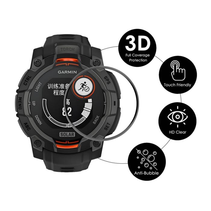 Bild 2, ENKAY Garmin Instinct E 45 mm 2-PACK Skärmskydd Heltäckande