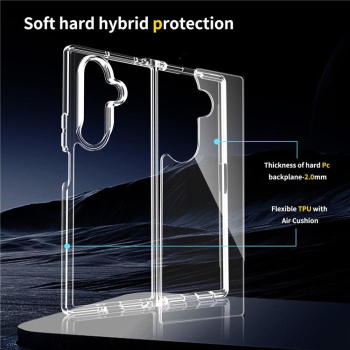 Bild 3, Samsung Galaxy Z Fold 7 Skal TPU / Akryl Transparent