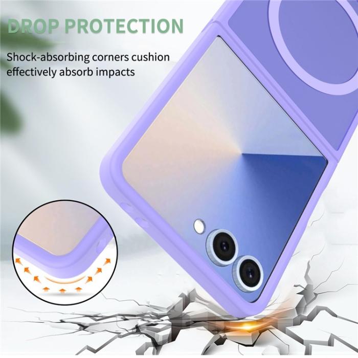 Bild 3, Samsung Galaxy Z Flip 7 Skal MagSafe Skin Touch Lila