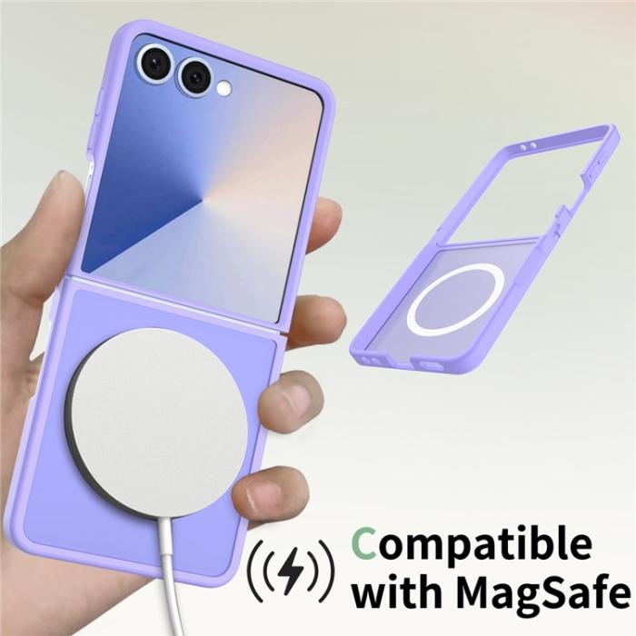 Bild 4, Samsung Galaxy Z Flip 7 Skal MagSafe Skin Touch Lila
