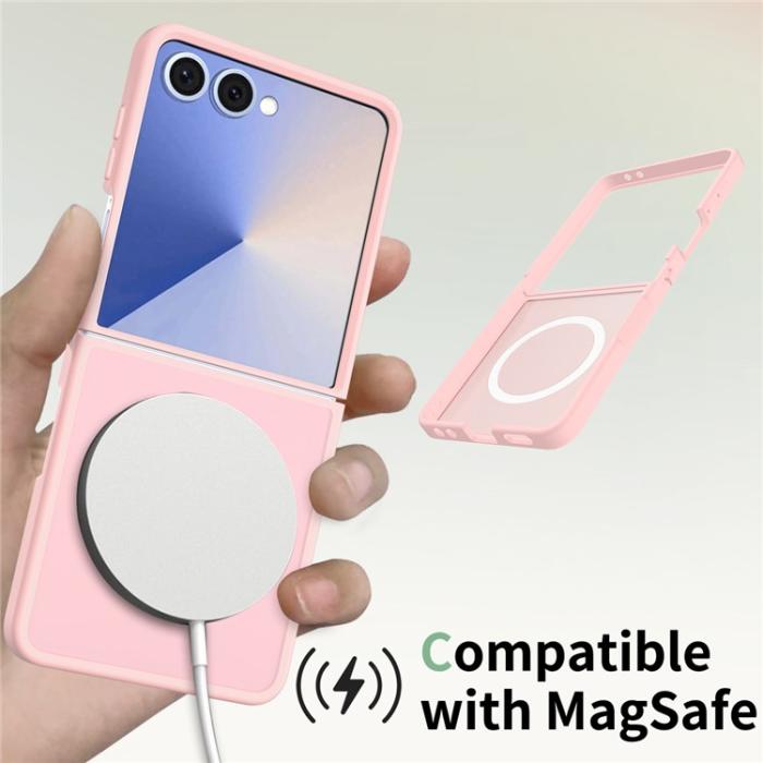 Bild 4, Samsung Galaxy Z Flip 7 Skal MagSafe Skin Touch Rosa