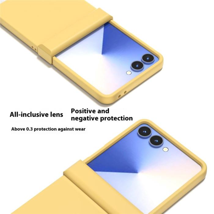 Bild 5, ABEEL Samsung Galaxy Z Flip 7 Skal Skin Feel Gul
