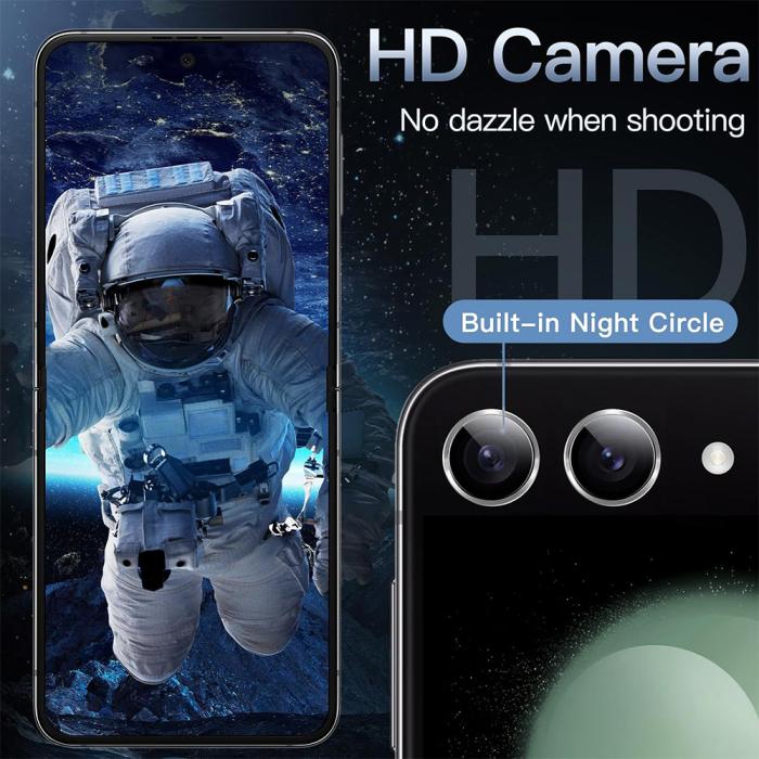 Bild 5, ENKAY Samsung Galaxy Z Flip 7 Linsskydd Silver