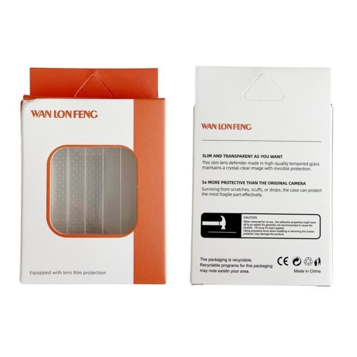 Bild 4, WANLONFENG Galaxy Z Flip 7 Linsskydd Härdat Glas Svart