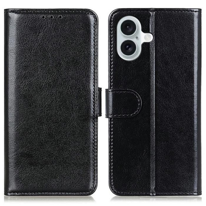 Bild 1, iPhone 17 Fodral Crazy Horse Läder Svart