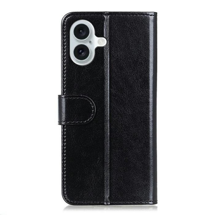 Bild 6, iPhone 17 Fodral Crazy Horse Läder Svart