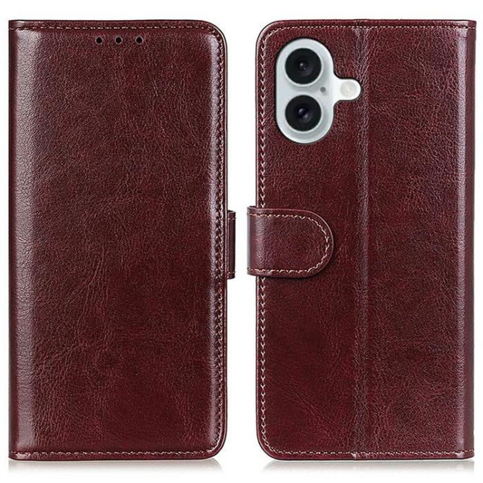 Bild 1, iPhone 17 Fodral Crazy Horse Läder Brun