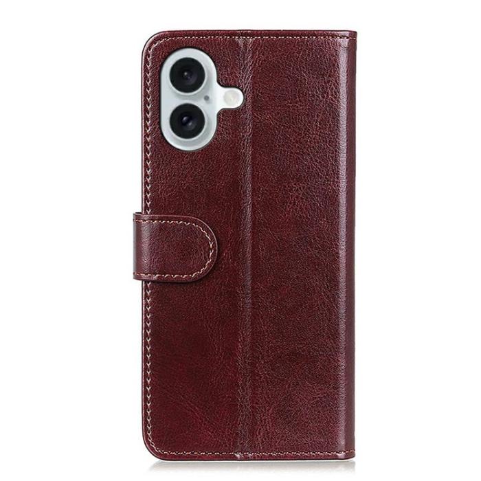 Bild 6, iPhone 17 Fodral Crazy Horse Läder Brun